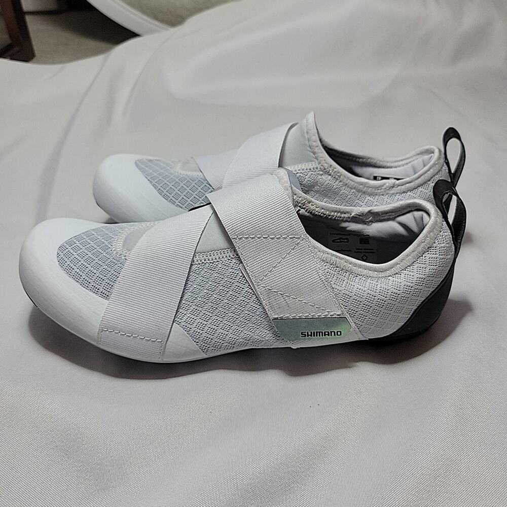 Shimano SH-IC100 Dynalast Women's Indoor Cycling Shoes Bike White SPD Cleat incl - Picture 5 of 10